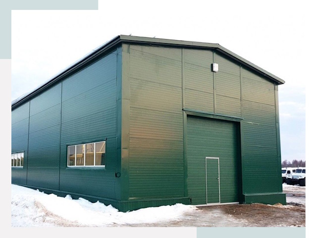 Двускатные ангары в Домодедово