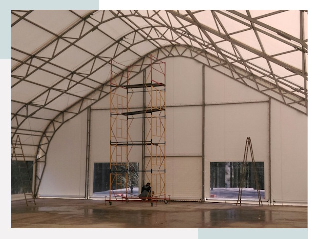 Шатровые ангары в Домодедово