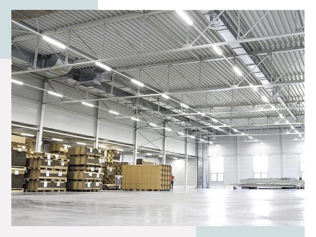 Освещение ангаров в Домодедово