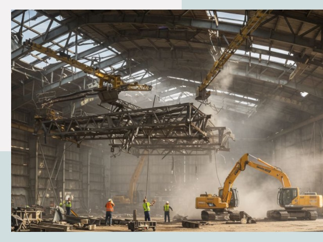 Демонтаж ангаров в Домодедово от 632 руб. за м²