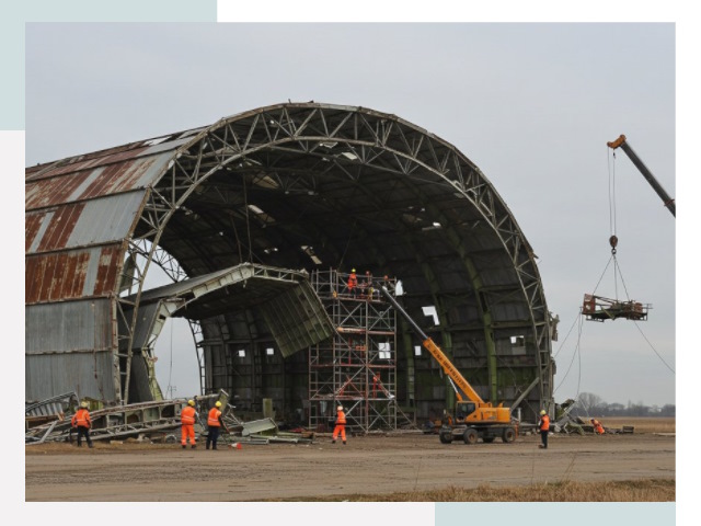 Демонтаж ангаров в Домодедово
